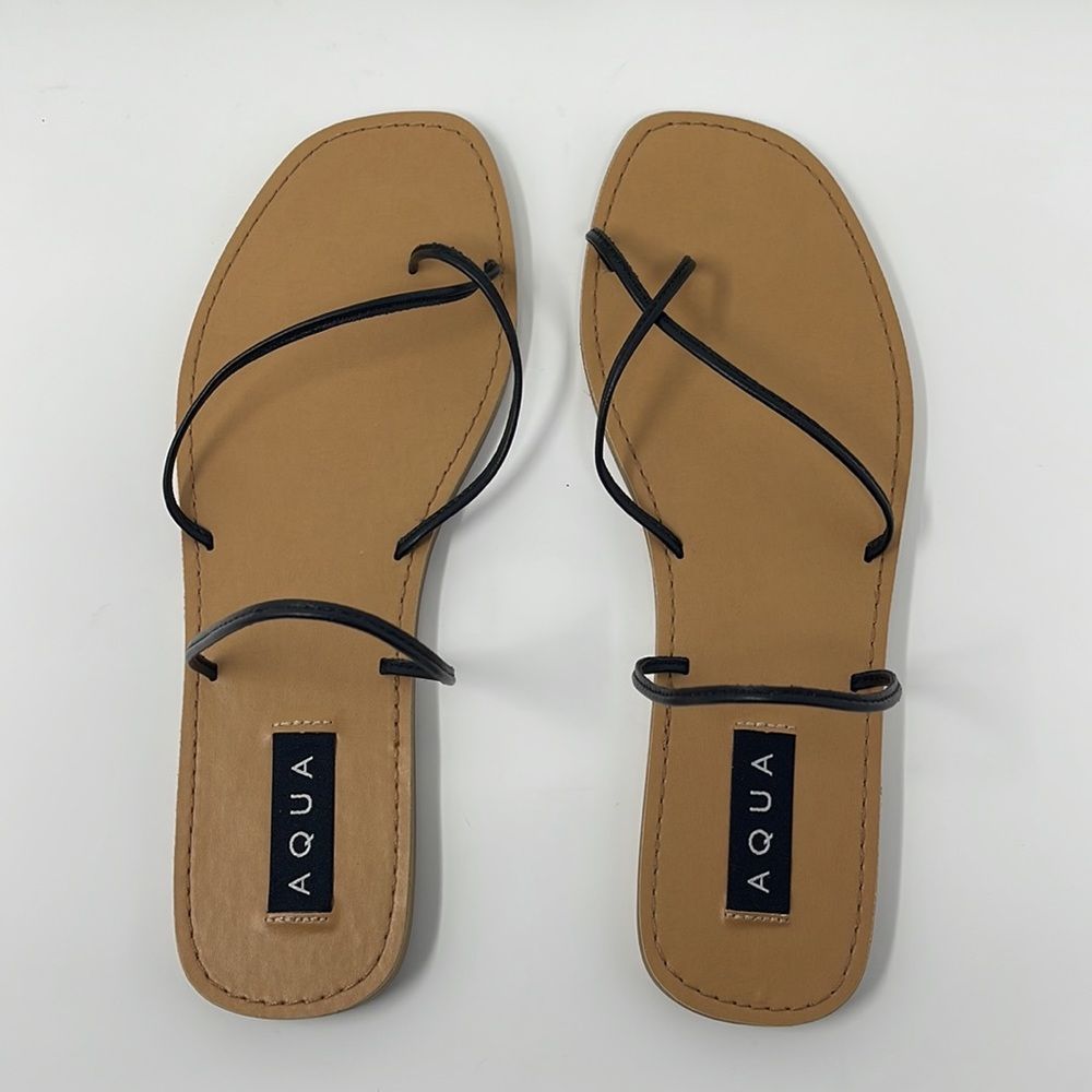 Aqua Womens AQ-Zues Leather Open Toe Strappy Sandal - Picture 5 of 10